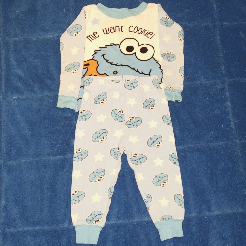 SESAME STREET COOKIE MONSTER PJ SET